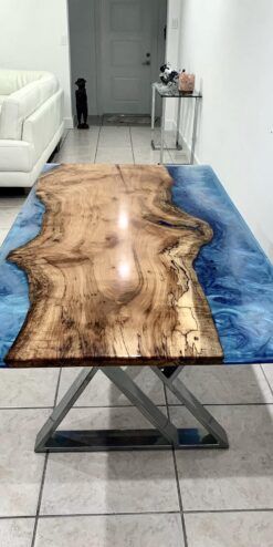 spalted maple island table